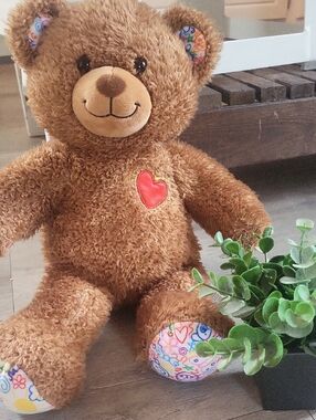 Build-A-Bear Brown Teddy with Red Heart Accent